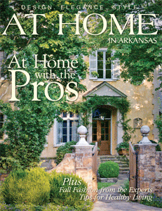 At Home in Arkansas magazine cover featuring a house with ivy.