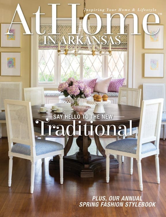 AtHome magazine cover featuring a traditional dining room.