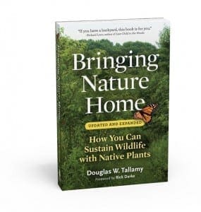 Book titled 'Bringing Nature Home' with a butterfly.