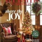 Axtone Home magazine cover featuring a deer and Christmas tree.