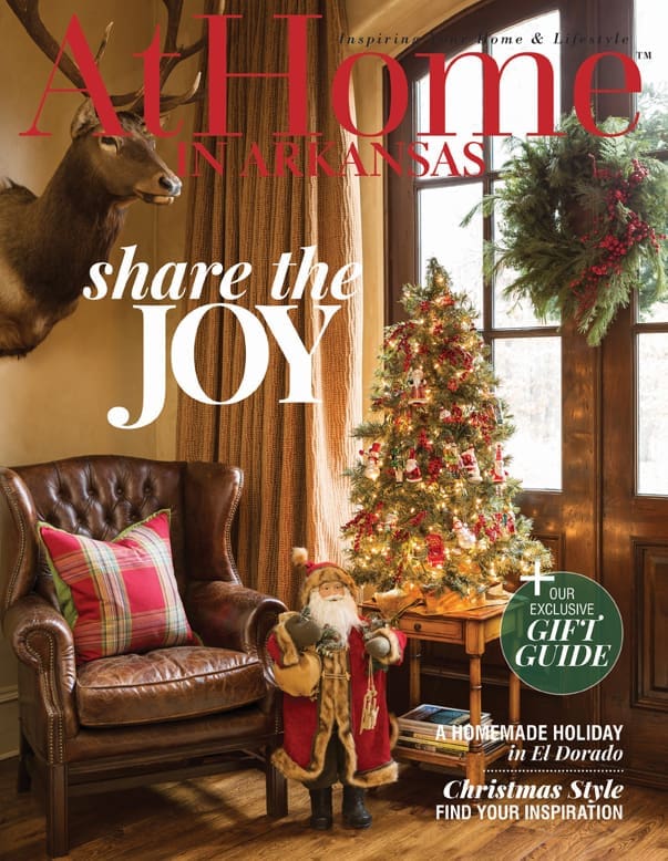 Axtone Home magazine cover featuring a deer and Christmas tree.
