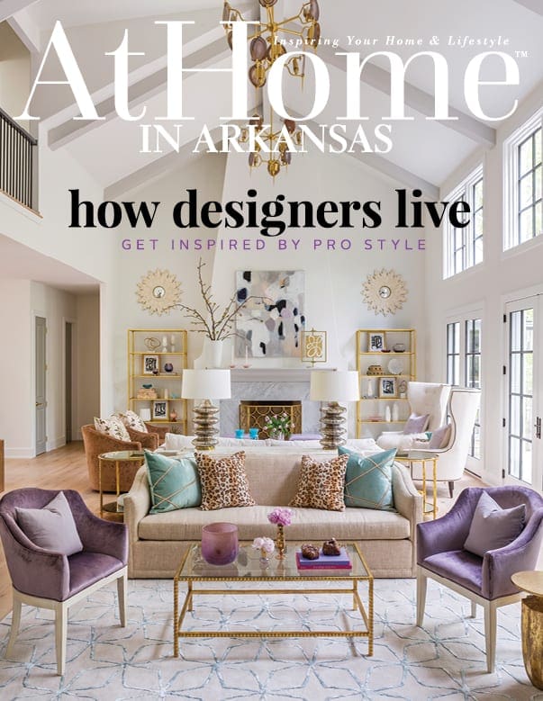 AtHome IN ARKANSAS magazine cover: 'how designers live'