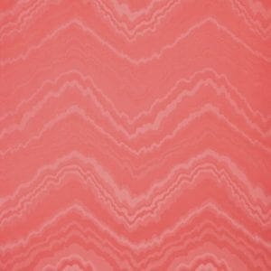 Coral pink wallpaper with a subtle wavy chevron pattern in lighter pink
