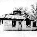 Phil's Snack Bar with Coca-Cola sign and BAR-B-Q sign, tiled roof