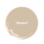 Rounded beige color swatch labeled ‘Malabar’