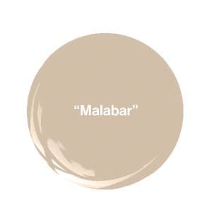 Rounded beige color swatch labeled ‘Malabar’