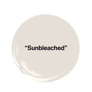 Pale beige color swatch labeled "Sunbleached"